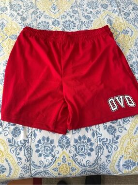 Octobers Very Own Ovo Men’s Red Athletic Mesh Shorts